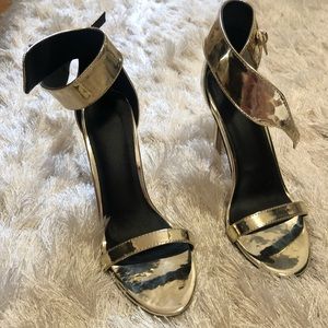 Metallic Gold Heels